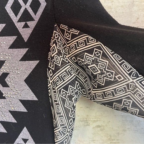 Vocal Punk Embellished USA Made Black Jersey Sz Medium Disco Bling Mob Wife - Picture 6 of 14